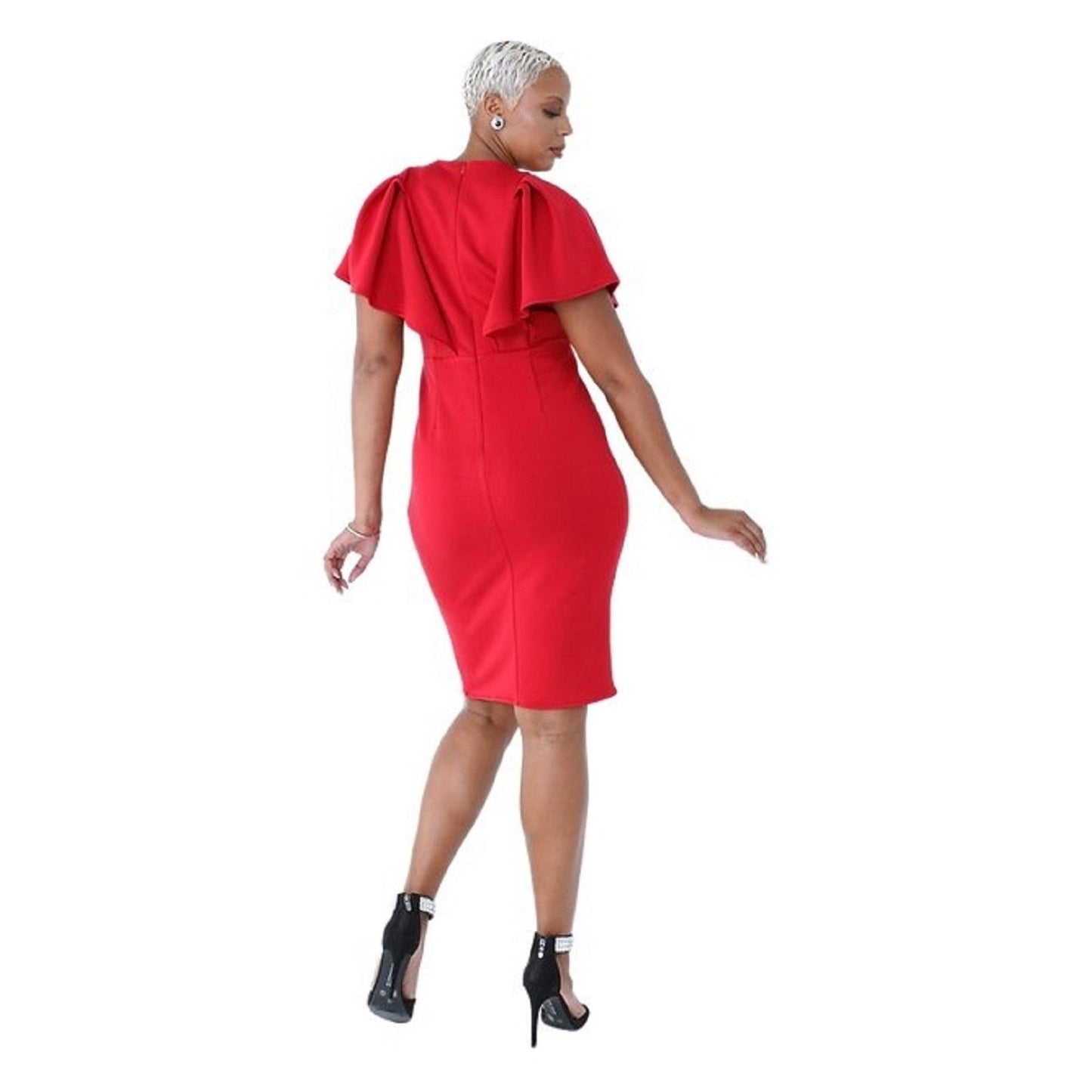 Cape Sleeve Knit Dress