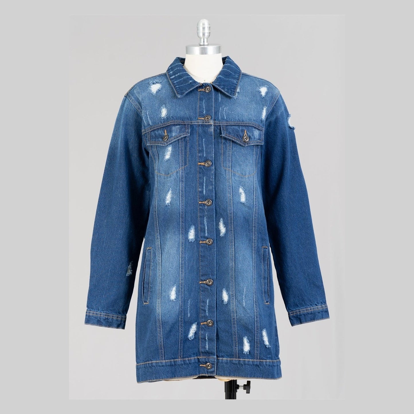 Mid Lth Denim Jacket