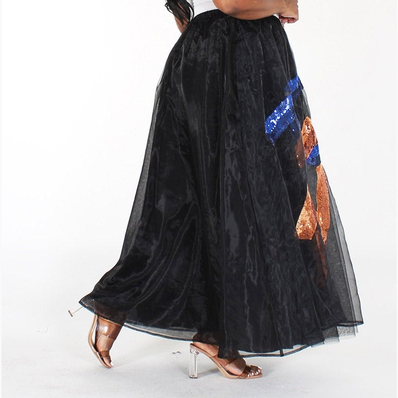 Sequin PAR Tulle PlusSize Skirt