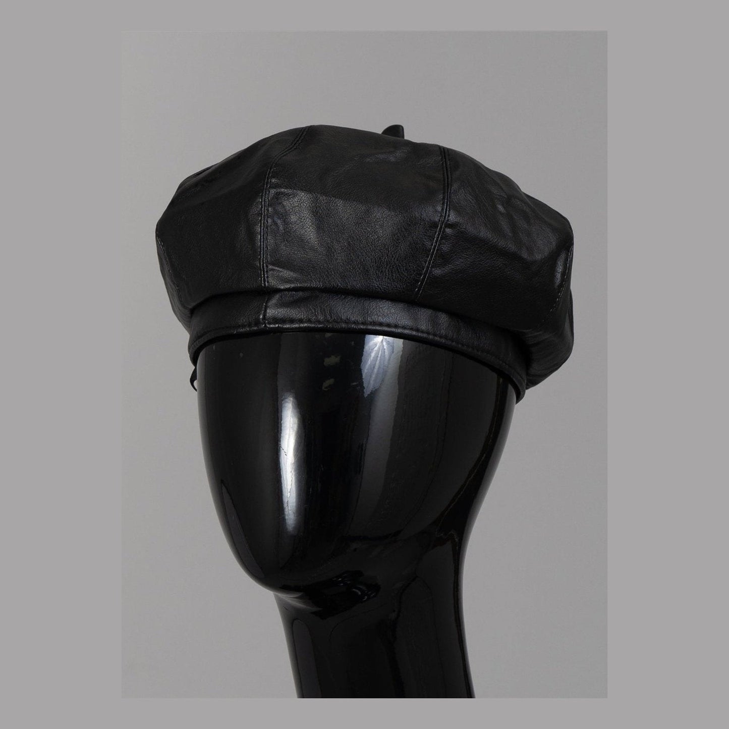 Faux Leather Beret