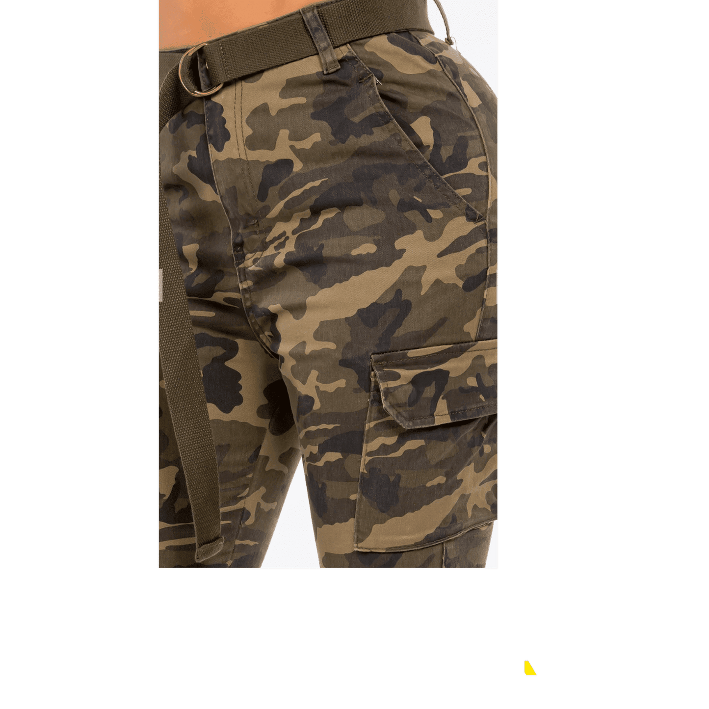 High Rise Camo Cargo Skinny Pants