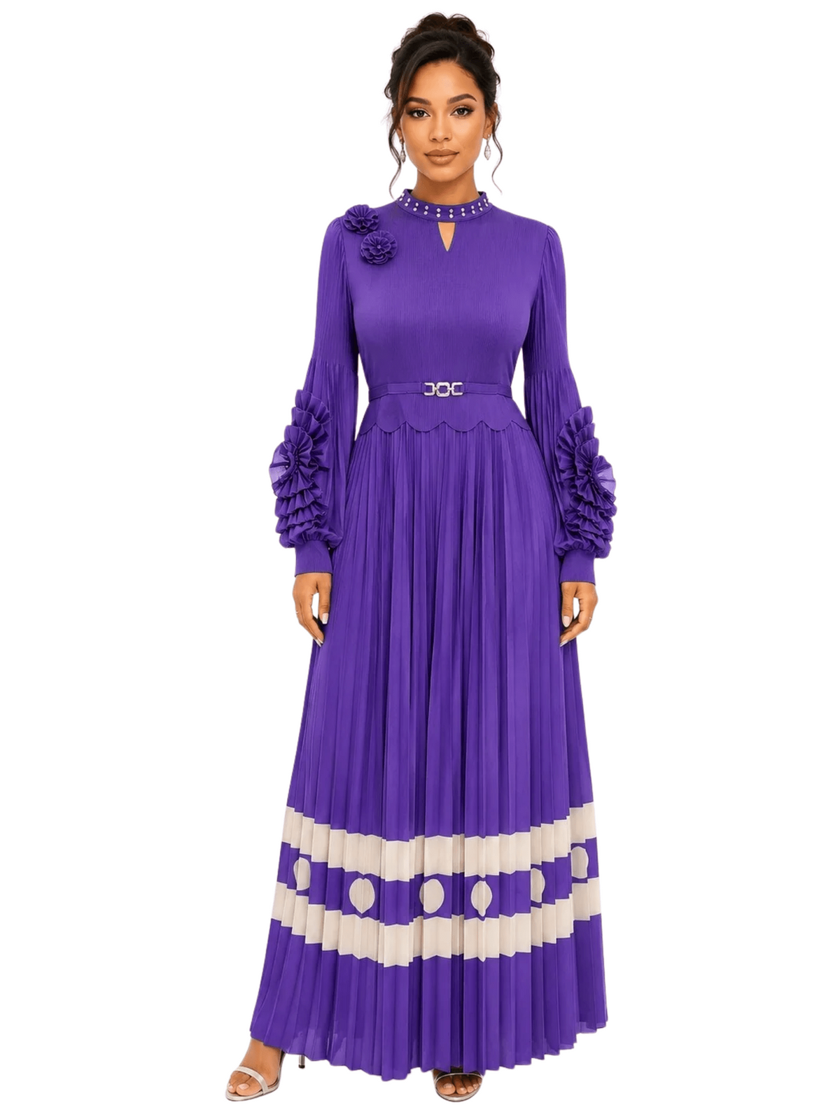 Statement Sleeve Midi Dress