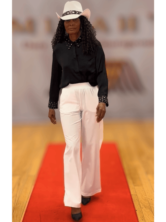 Straight Leg Zip Up Pant