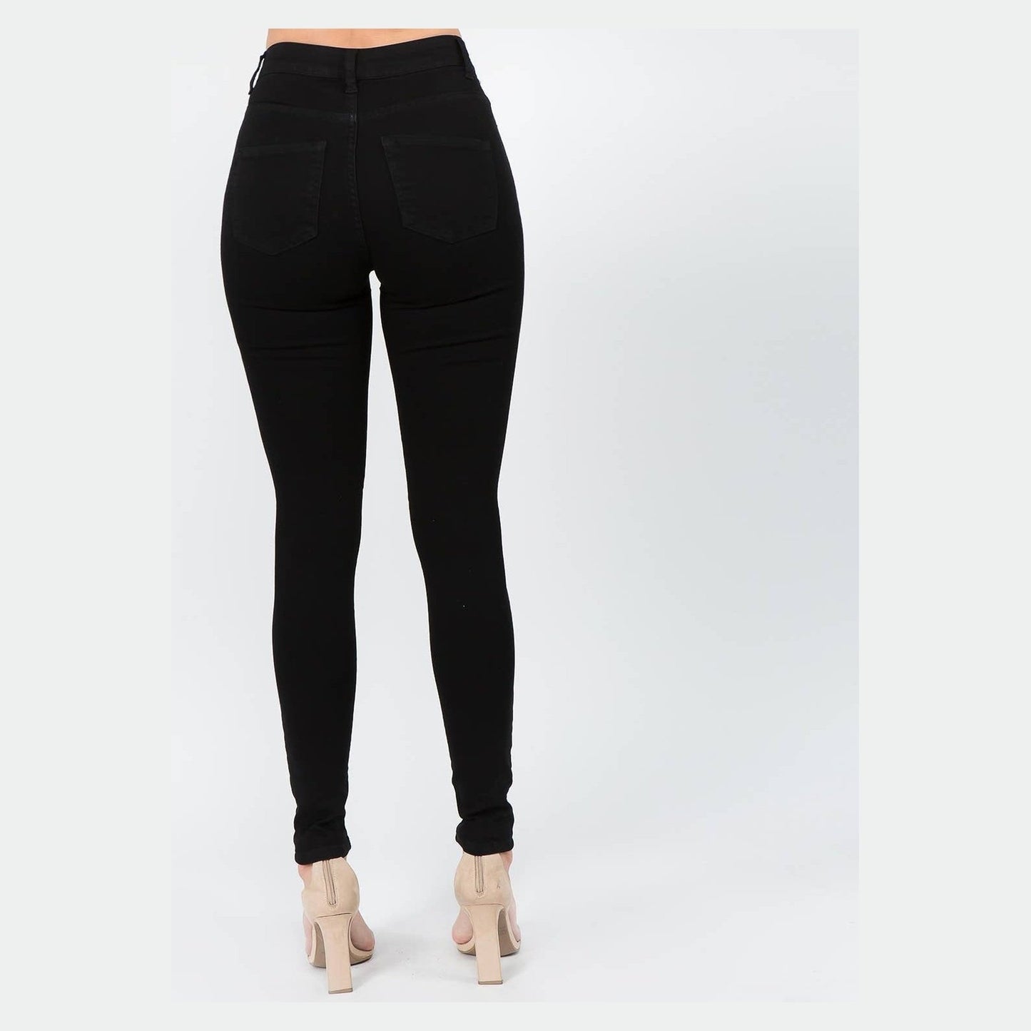 PREMIUM DISTRESSED HIGH WAIST SKINNY PANTS