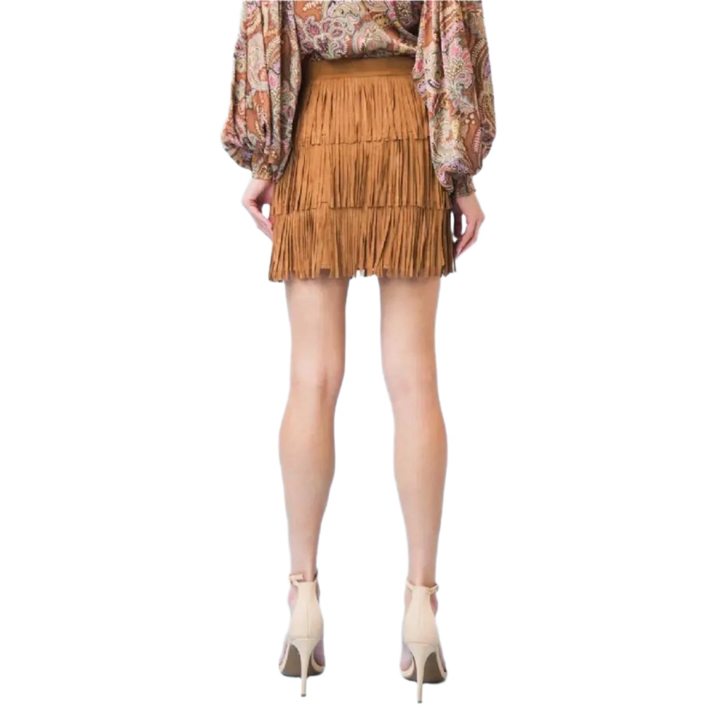 A Faux Suede Mini Skirt