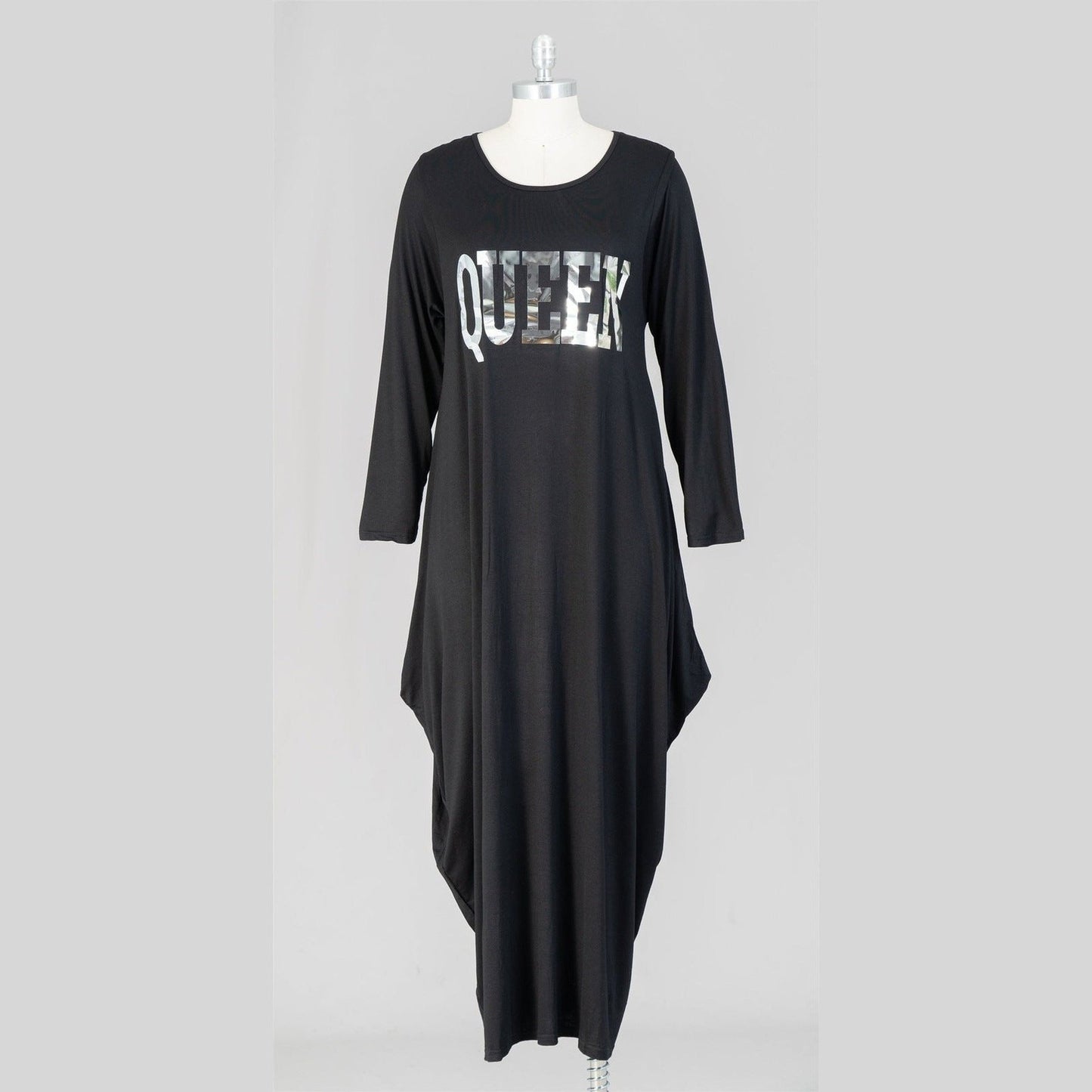 Graphic LS Knit Dress
