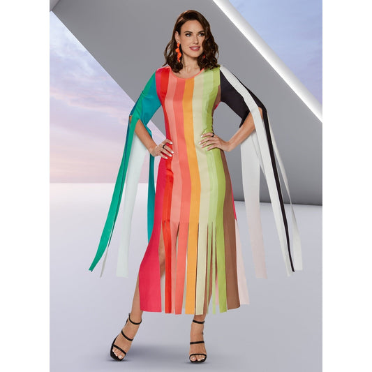Multi Color Novelty Split Dress