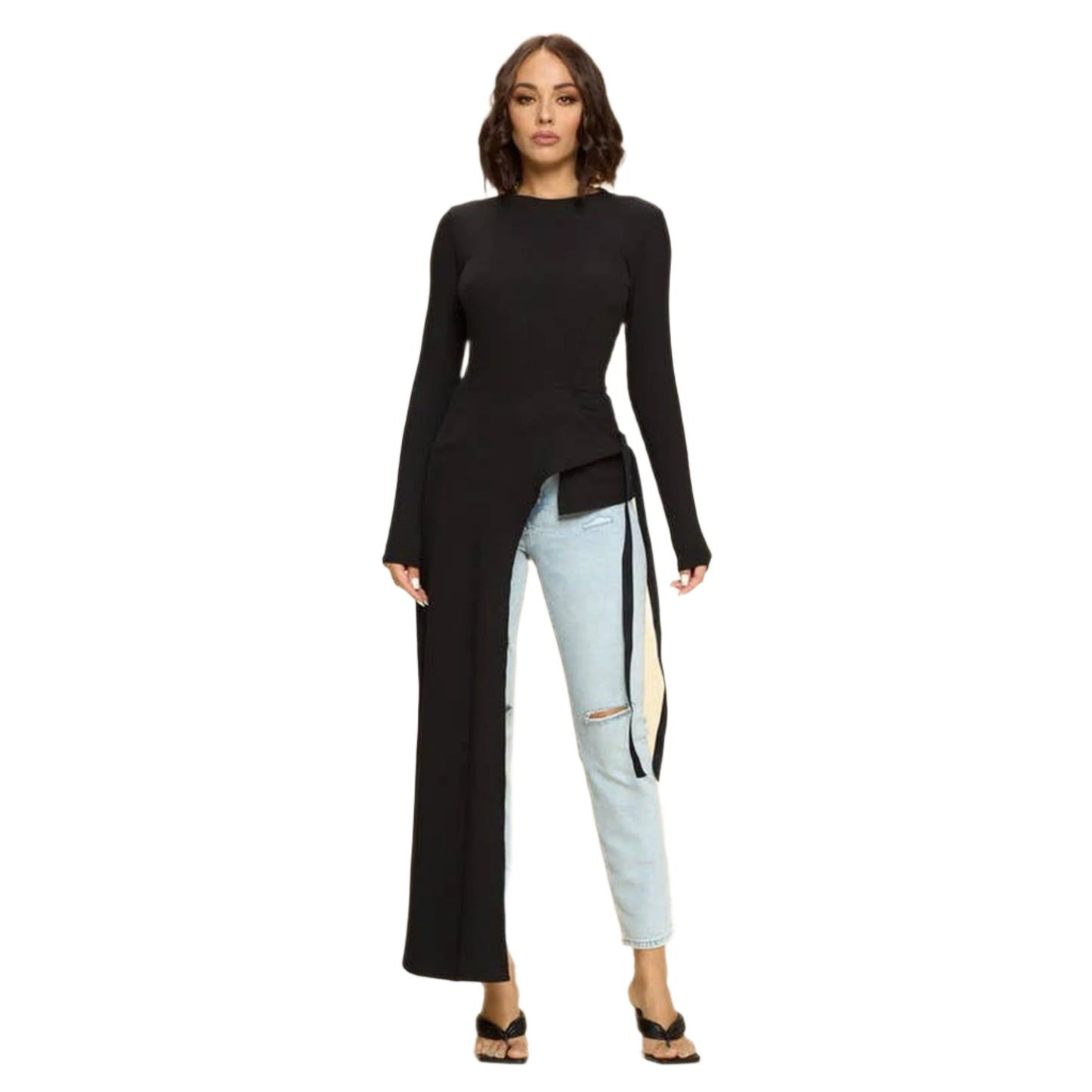 Solid Asymmetrical Hem Top