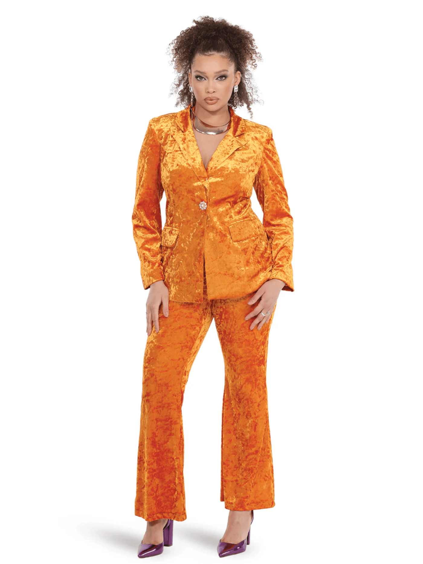 Orange Pant Suit