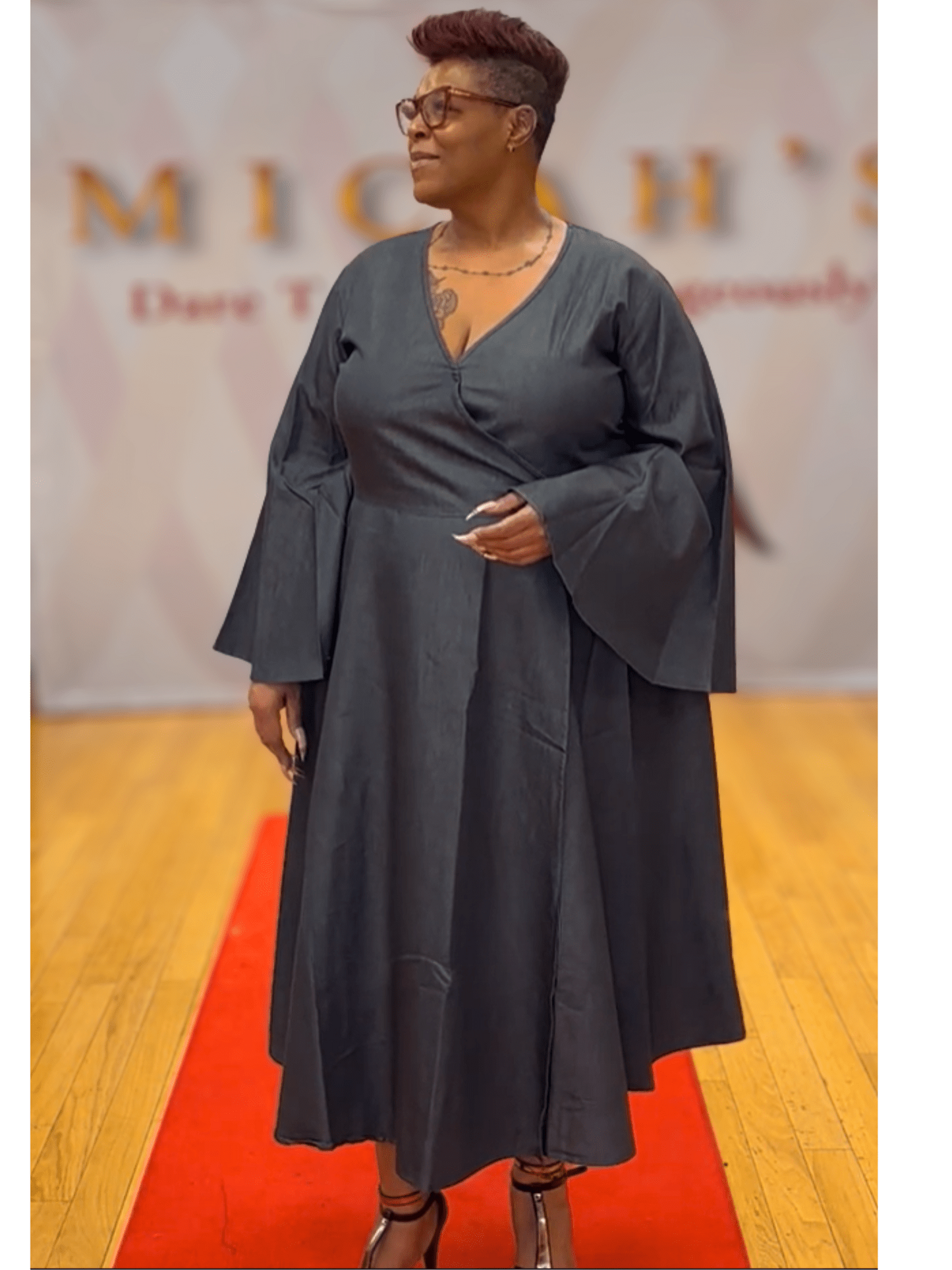 Denim Wrap Dress