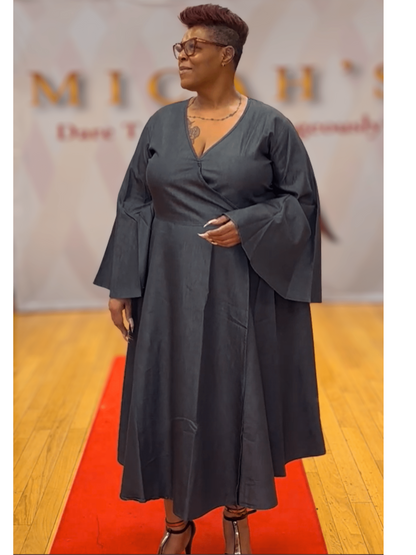 Denim Wrap Dress