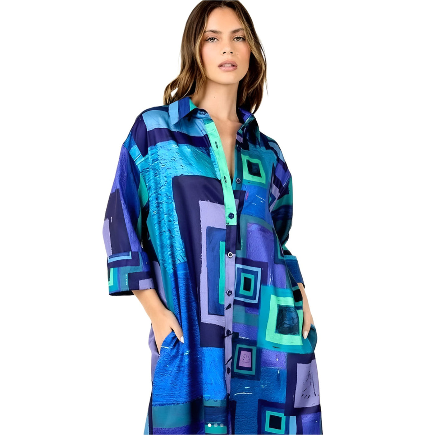 Quarter Sleeve Print Dress