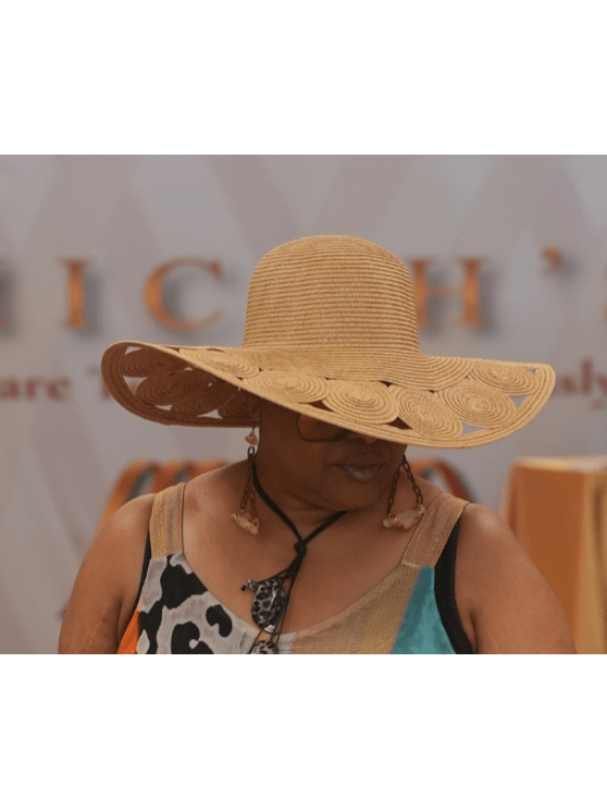 Circle Cutout Brim Floppy Hat