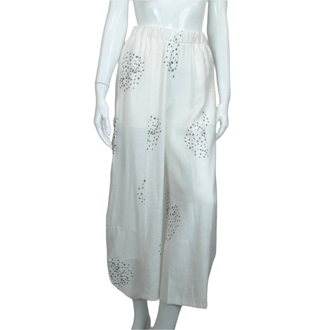 White Graphic Pants Set