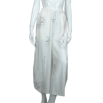 White Graphic Pants Set
