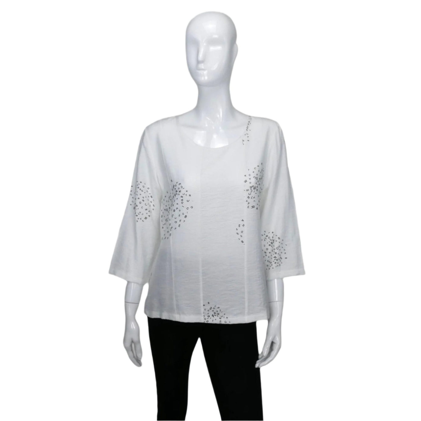 White Graphic Pants Set