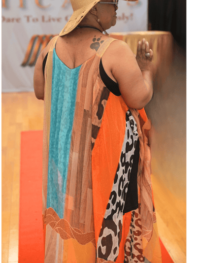 Abstract Sun Dress Plus