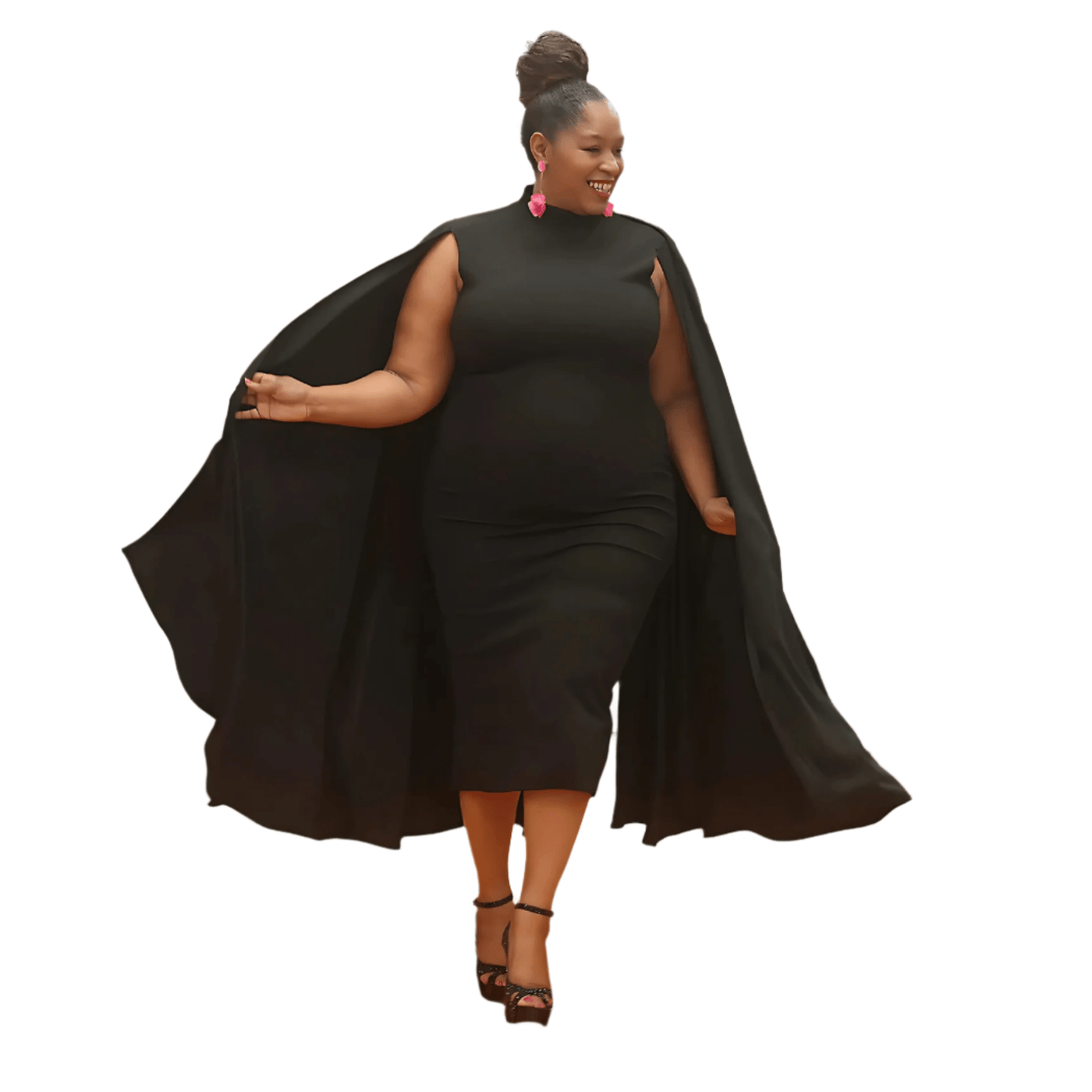 Midi Cape Dress Plus