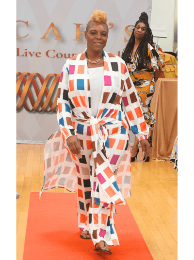 Multi Color Duster Pants Set Plus