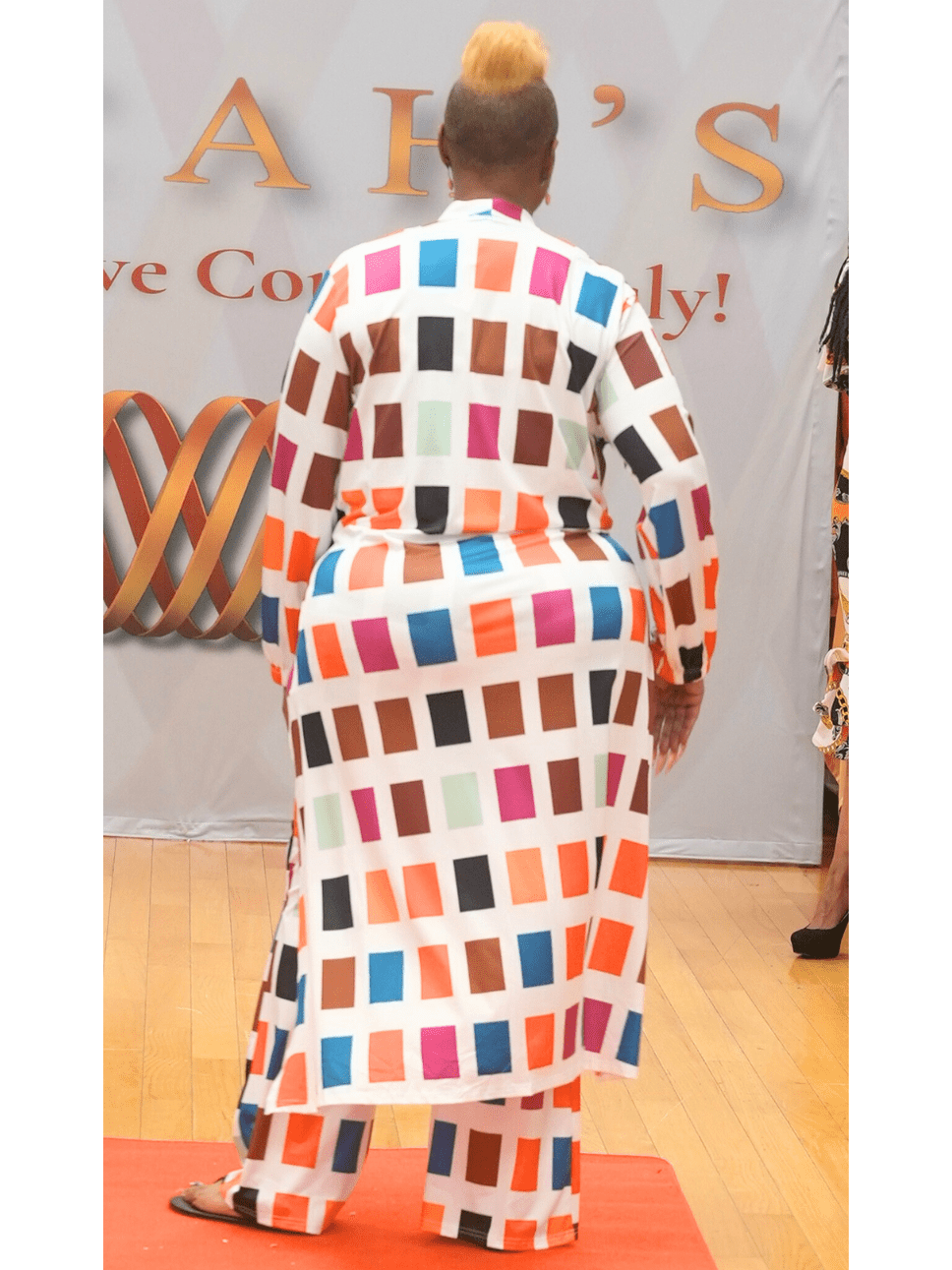 Multi Color Duster Pants Set Plus