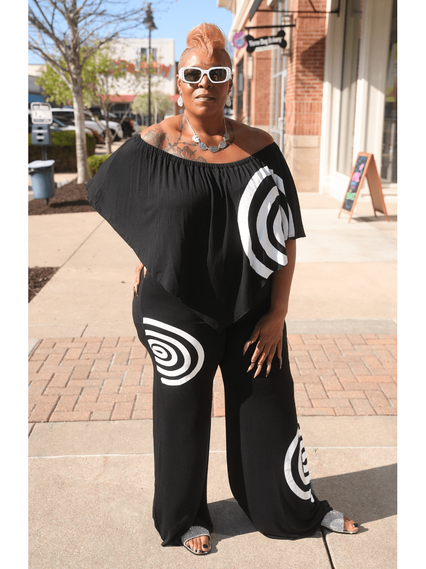 Spiral Print Jumpsuit