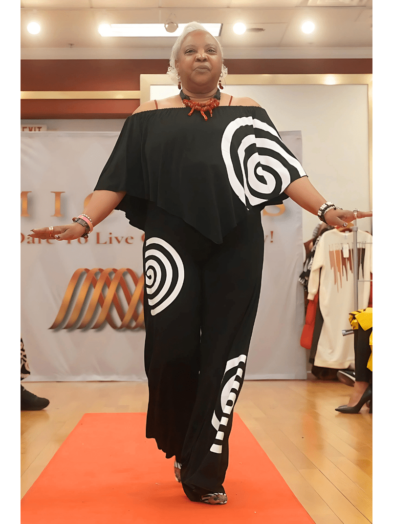 Spiral Print Jumpsuit