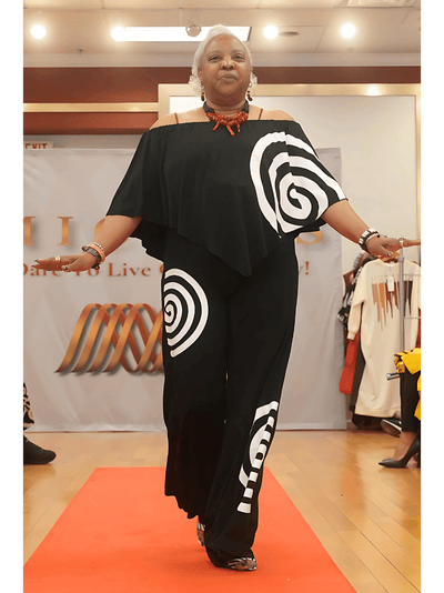 Spiral Print Jumpsuit