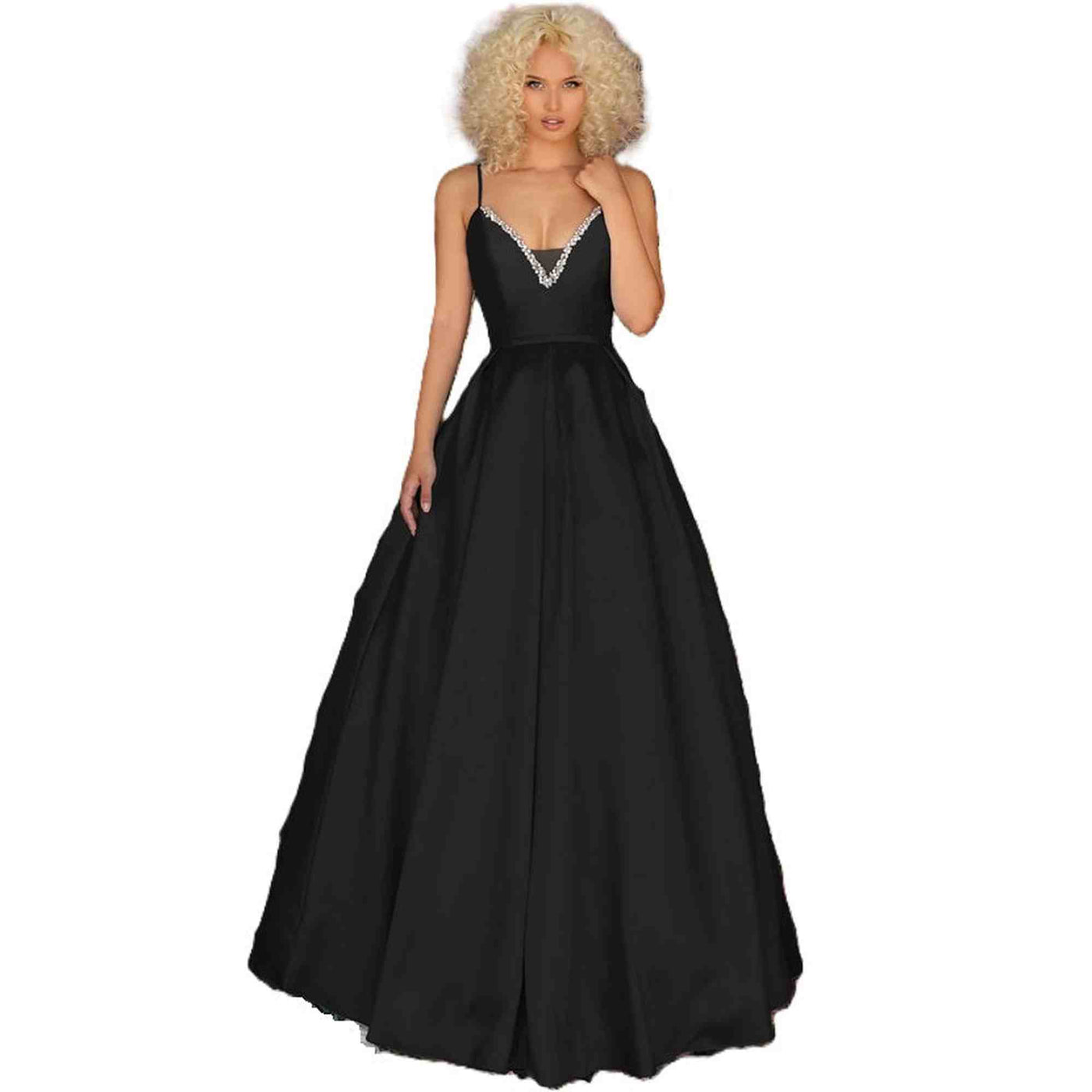 Mikado Prom Ballgown with Pockets