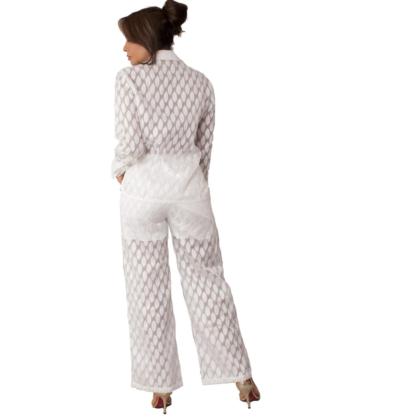 Feather Pattern Sheer Set