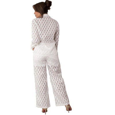 Feather Pattern Sheer Set
