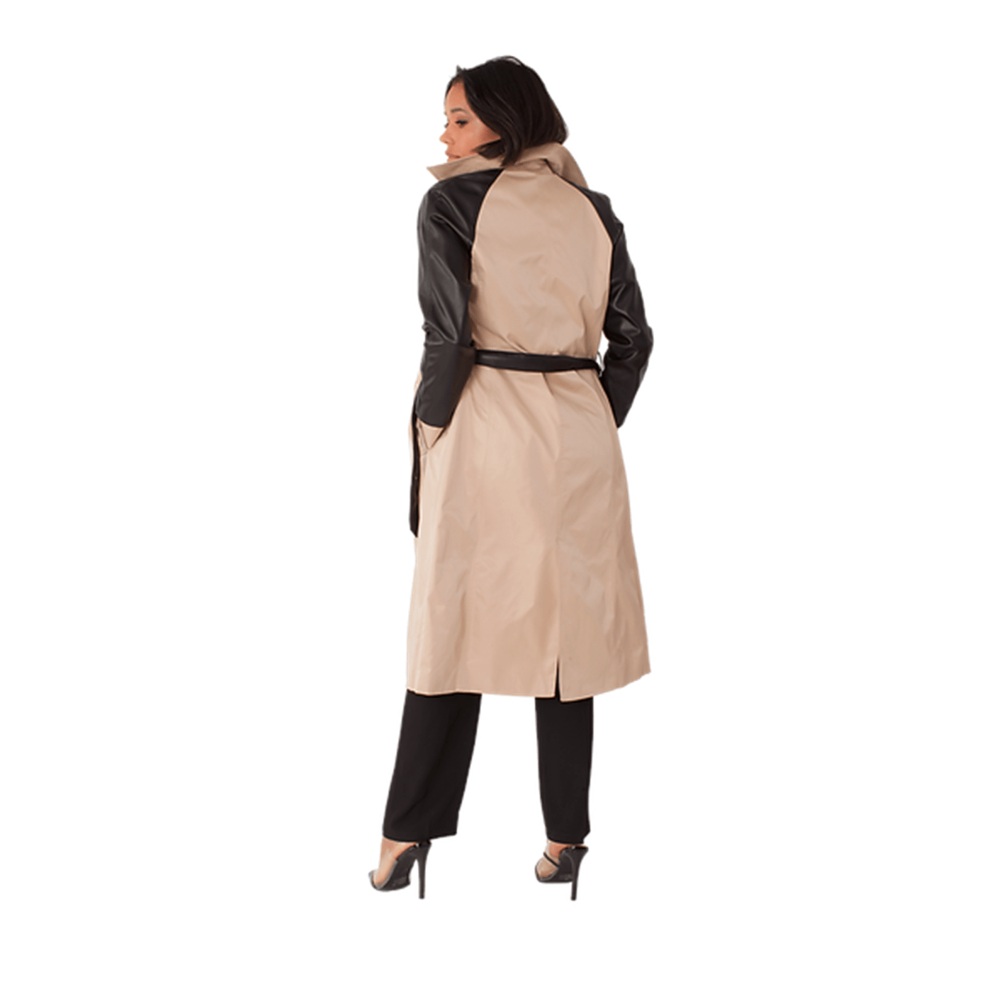 Belted 2Tone Trench Coat