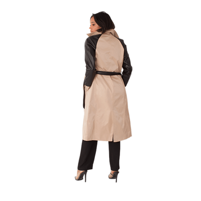 Belted 2Tone Trench Coat