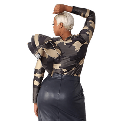 Ruffle Sleeve Top Plus