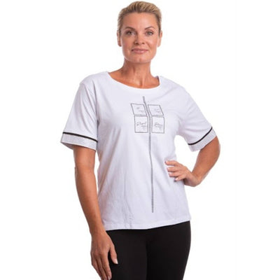 Rhinestone Motive Graphic Tee Plus