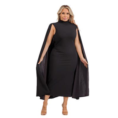 Midi Cape Dress Plus