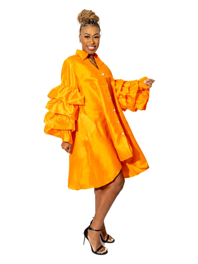 Hi-Lo Four Layer Sleeve FS Dress