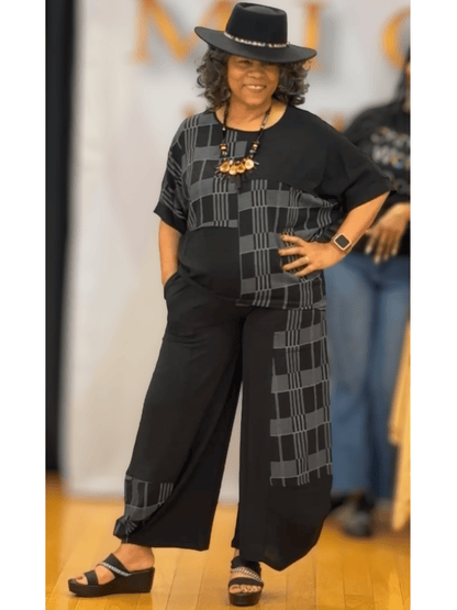 Abstract Pant Set