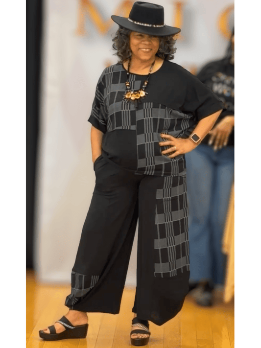 Abstract Pant Set