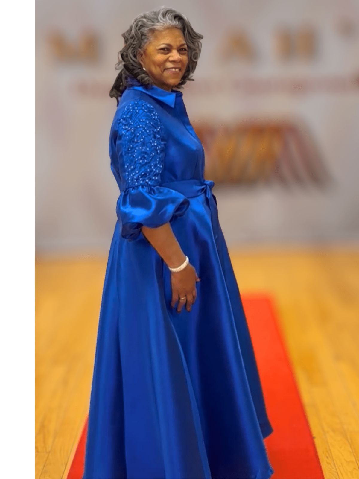 Bishop Sleeve Tie-Waist Maxi Dress