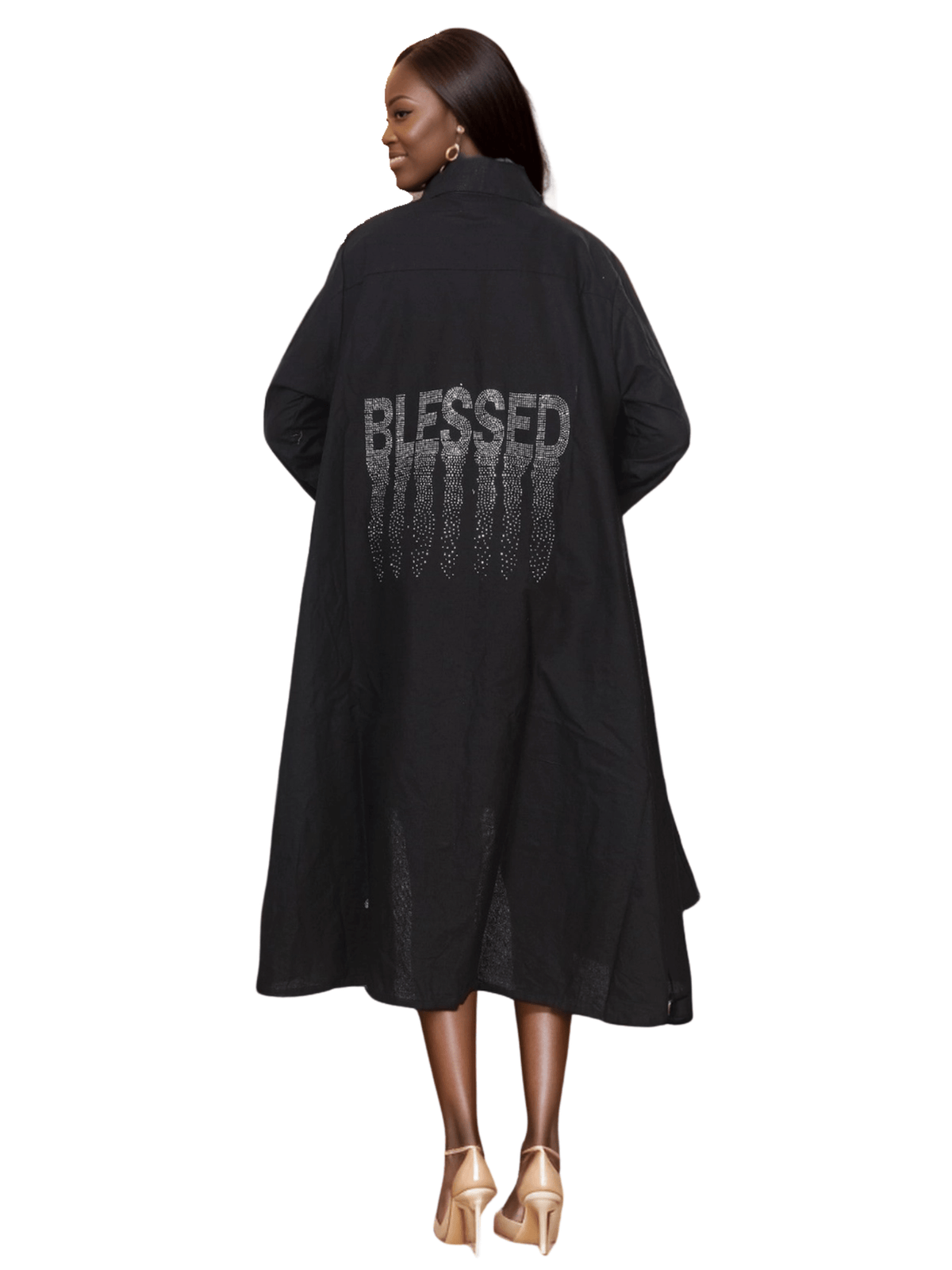 Blessed Button Down  High Low  Shirt Dress