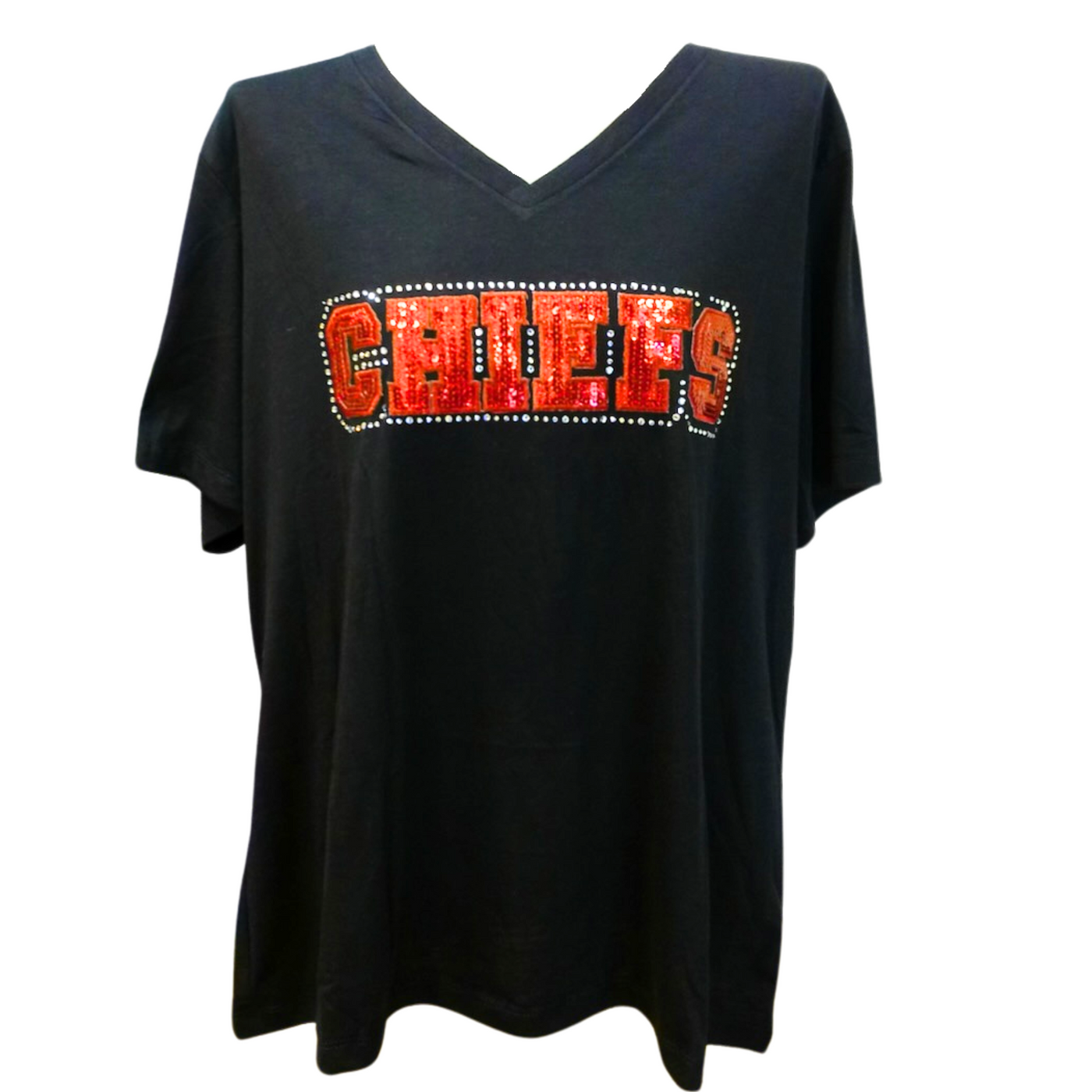 SS Chiefs Block W/ Rhinestones