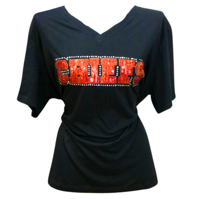 SS Chiefs Block W/ Rhinestones