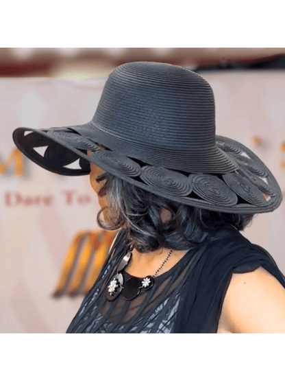 Circle Cutout Brim Floppy Hat