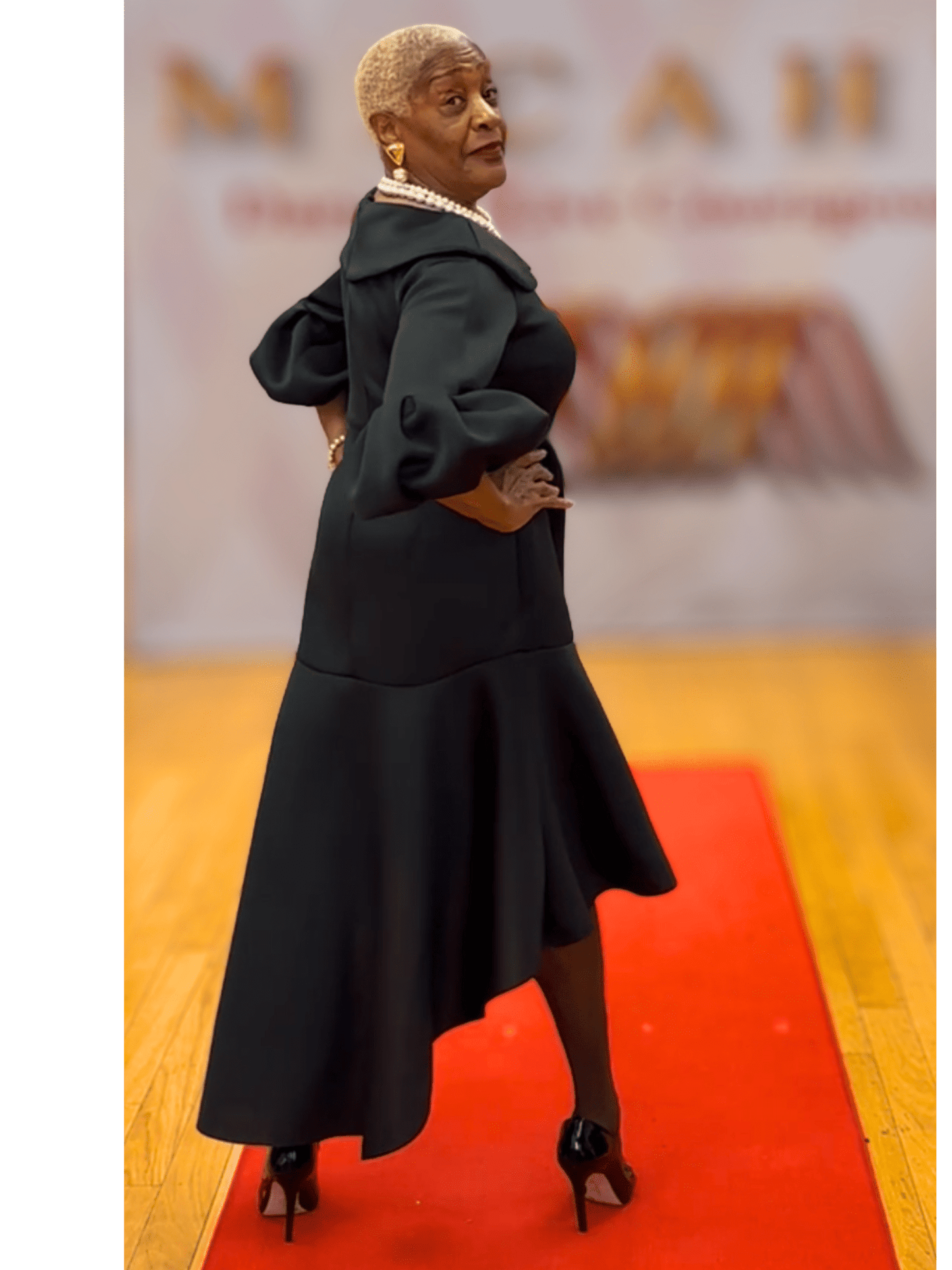 Dramatic Flounce Sleeve Midi Dress