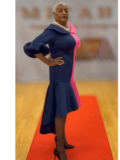 Dramatic Flounce Sleeve Midi Dress