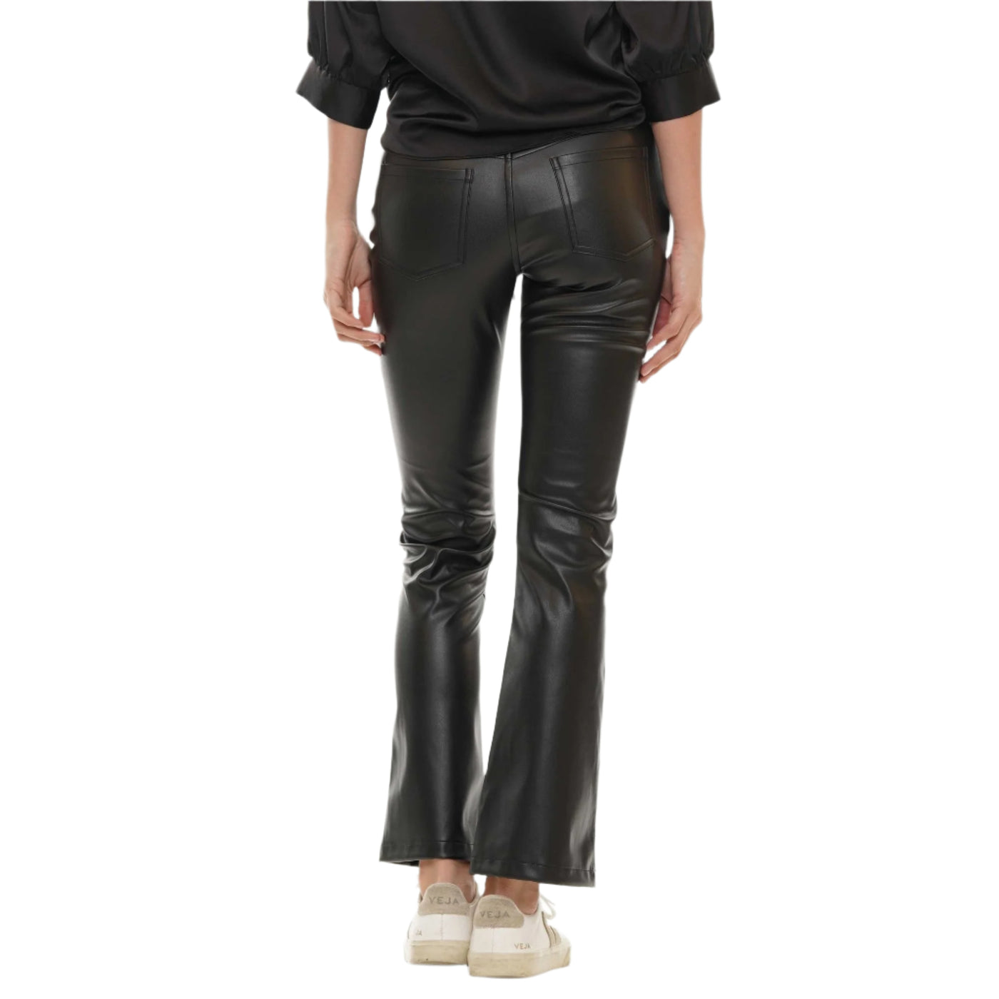 Faux Leather Flare Pants