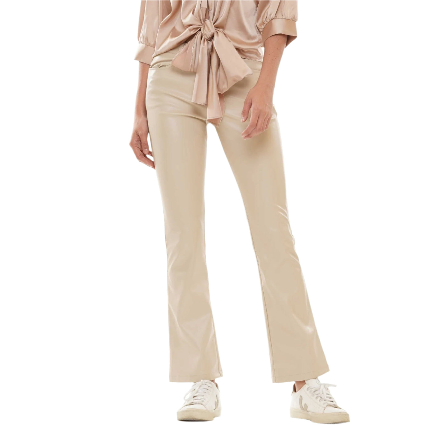 Faux Leather Flare Pants