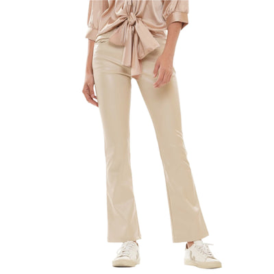 Faux Leather Flare Pants