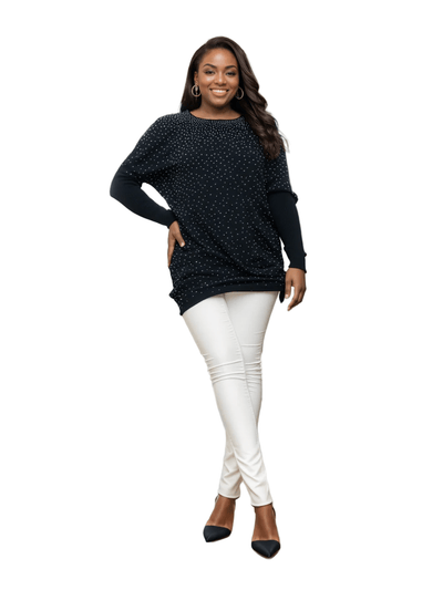 Front Rhinestone Sweater