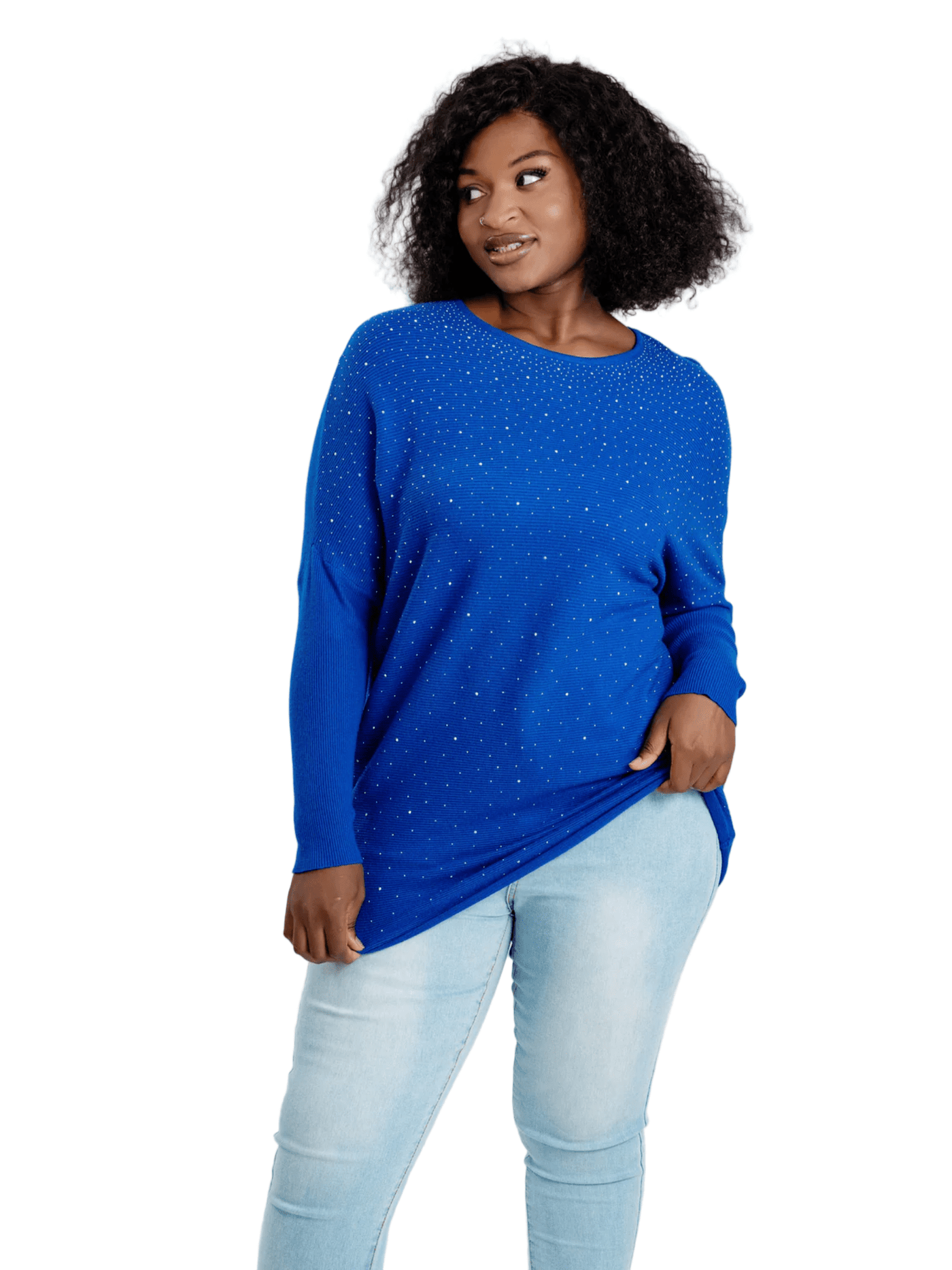 Front Rhinestone Sweater